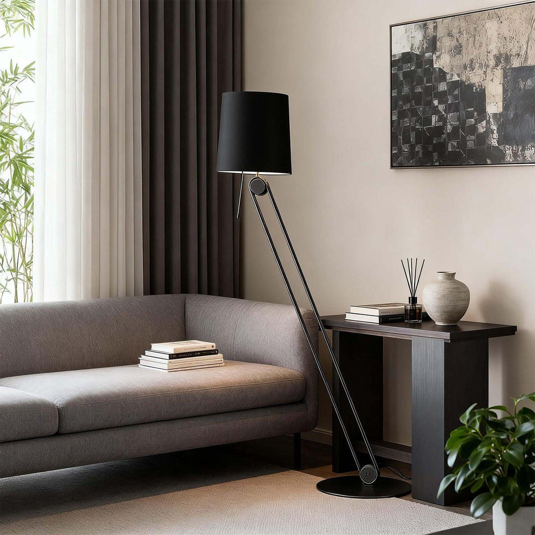 Sovan Floor Lamp – Retro Fabric Artistic Floor Lamp