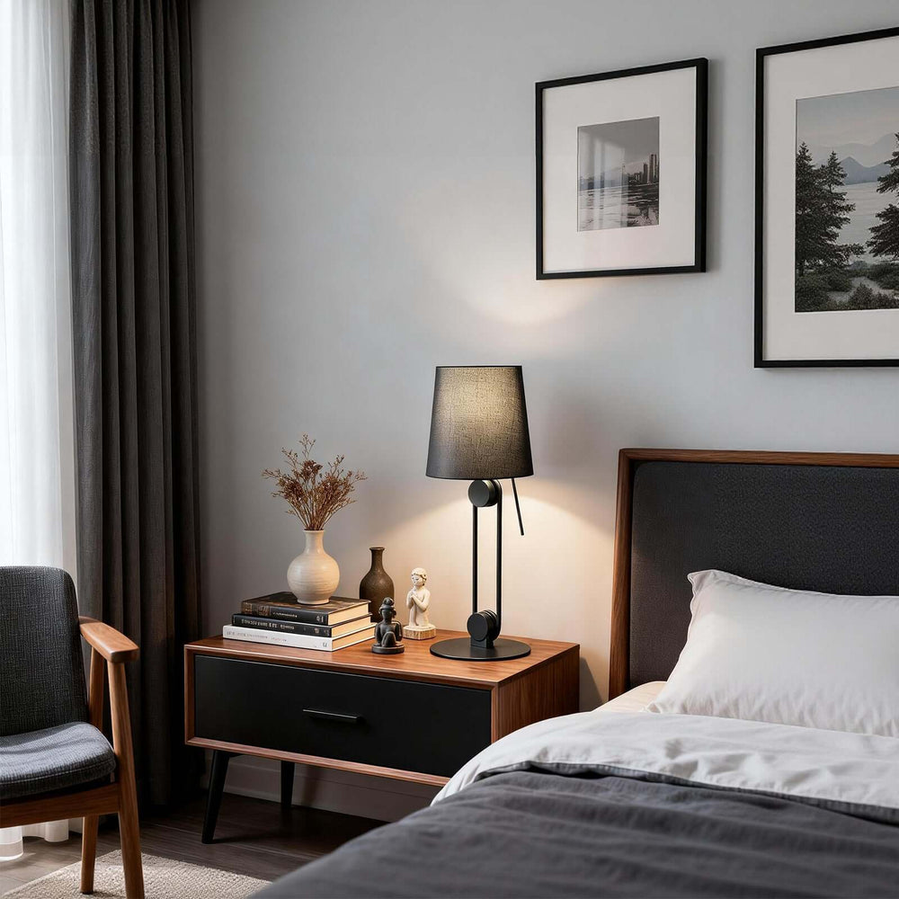 Sovan Table Lamp – Modern Minimal Fabric Table Lamp