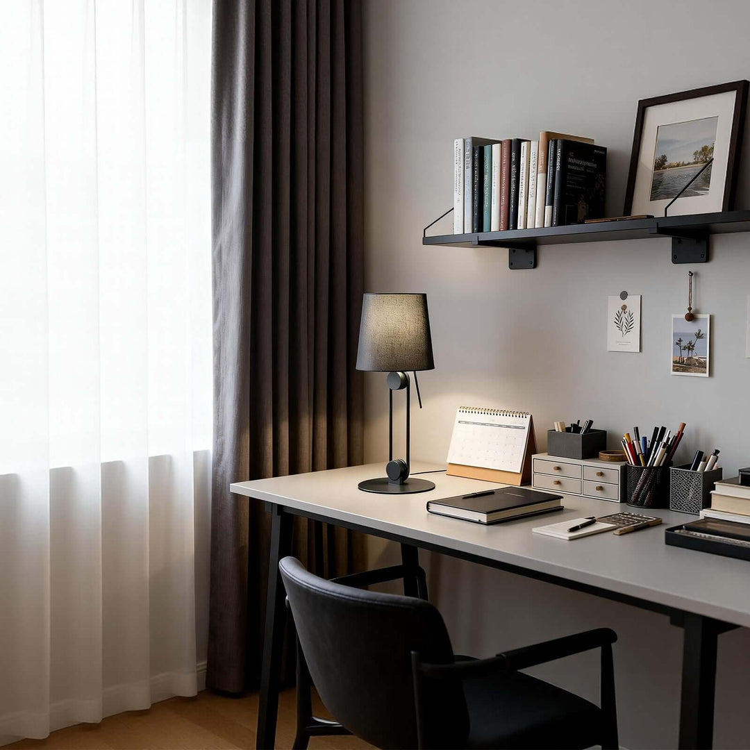 Sovan Table Lamp – Modern Minimal Fabric Table Lamp