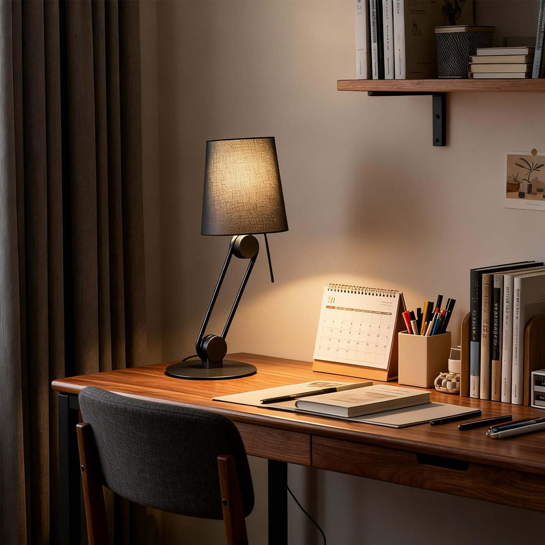 Sovan Table Lamp – Modern Minimal Fabric Table Lamp