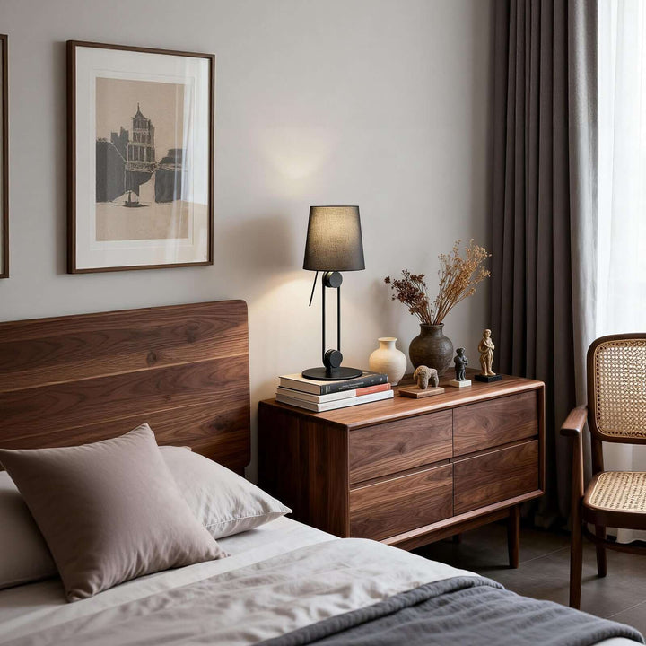 Sovan Table Lamp – Modern Minimal Fabric Table Lamp