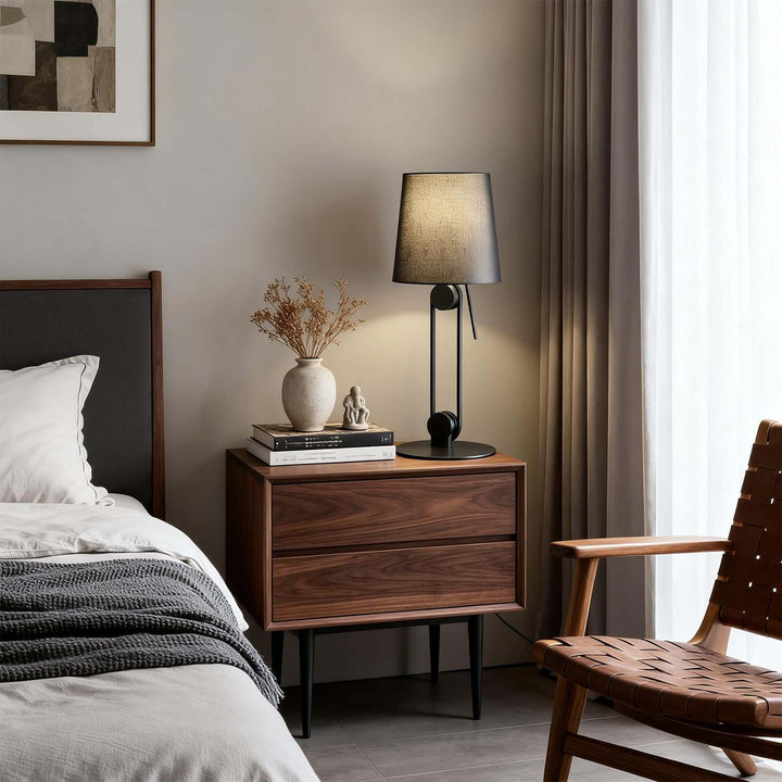 Sovan Table Lamp – Modern Minimal Fabric Table Lamp