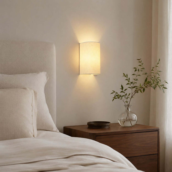 Sovana Wall Sconc - Minimal Fabric Wabi Sabi Wall Light for Bedroom | Vinlighting