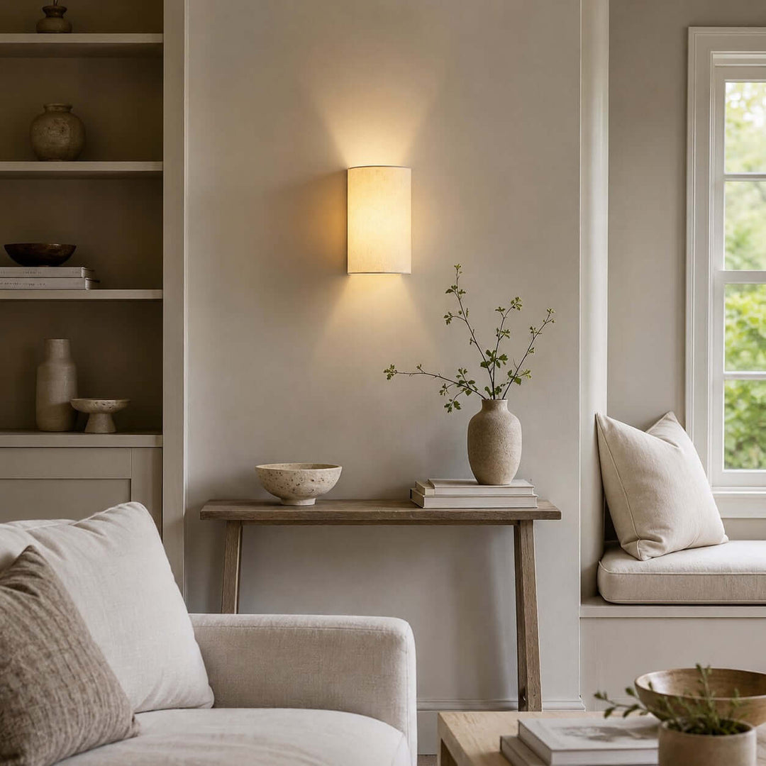 Sovana Wall Sconc - Minimal Fabric Wabi Sabi Wall Light for Bedroom | Vinlighting