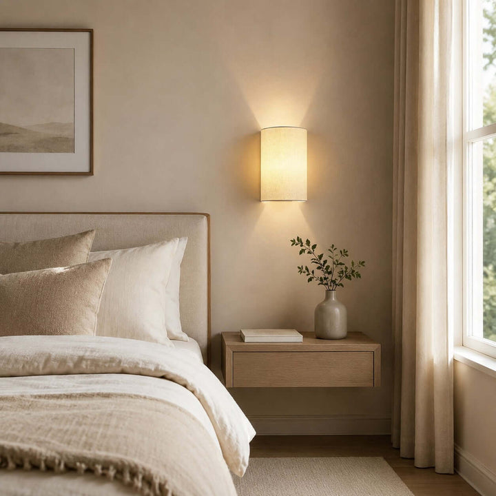 Sovana Wall Sconc - Minimal Fabric Wabi Sabi Wall Light for Bedroom | Vinlighting