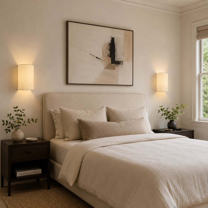 Sovana Wall Sconc - Minimal Fabric Wabi Sabi Wall Light for Bedroom | Vinlighting