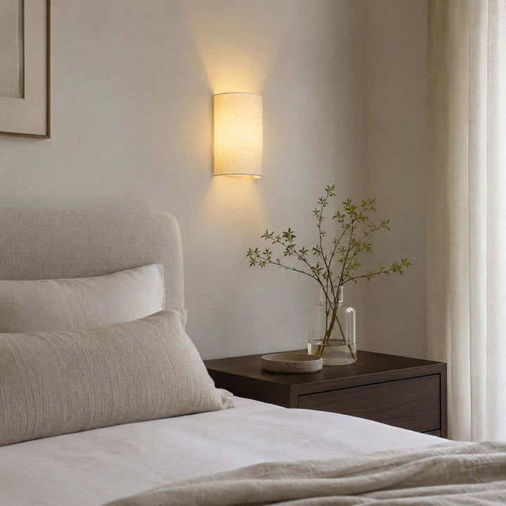 Sovana Wall Sconc - Minimal Fabric Wabi Sabi Wall Light for Bedroom | Vinlighting