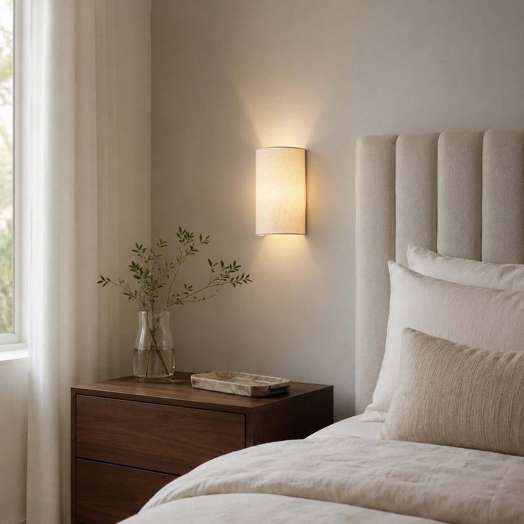 Sovana Wall Sconc - Minimal Fabric Wabi Sabi Wall Light for Bedroom | Vinlighting