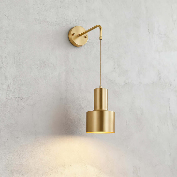 Sovinel Wall Lamp – Nordic Minimalist Brass Bedroom Light
