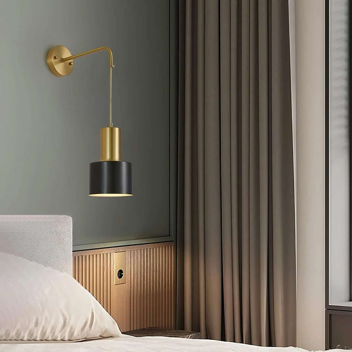 Sovinel Wall Lamp – Nordic Minimalist Brass Bedroom Light