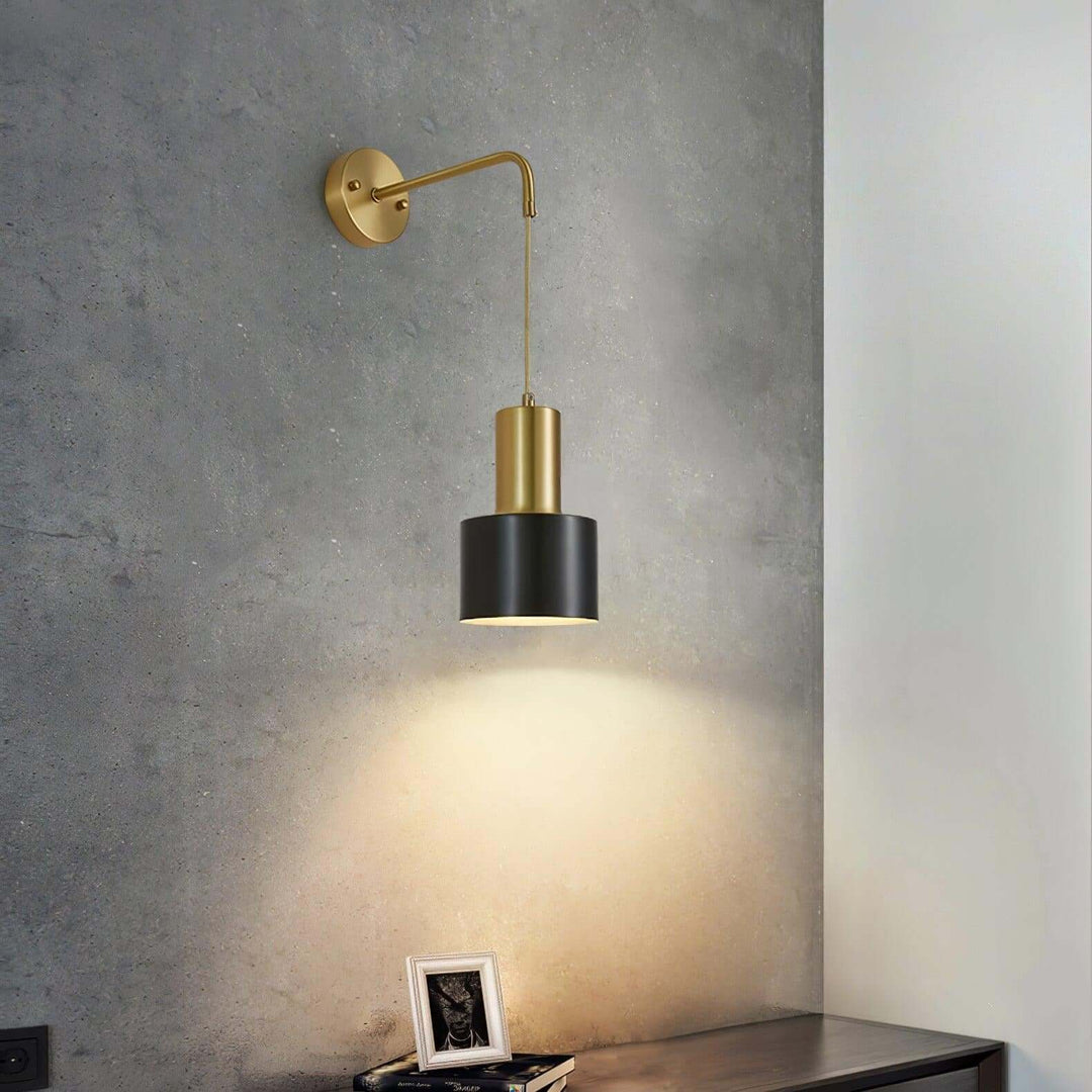 Sovinel Wall Lamp – Nordic Minimalist Brass Bedroom Light