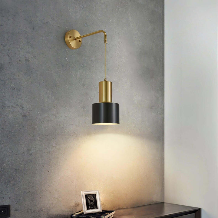Sovinel Wall Lamp – Nordic Minimalist Brass Bedroom Light
