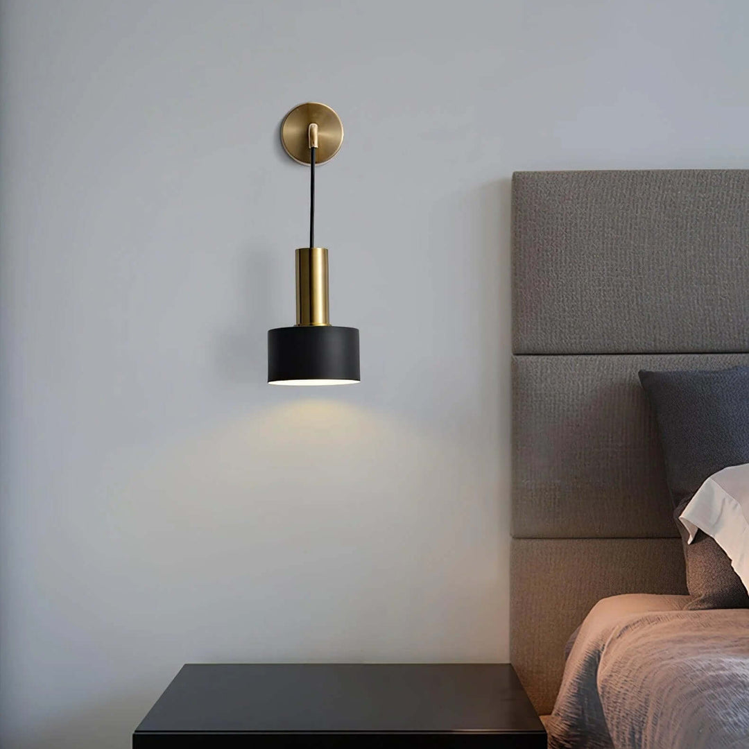 Sovinel Wall Lamp – Nordic Minimalist Brass Bedroom Light