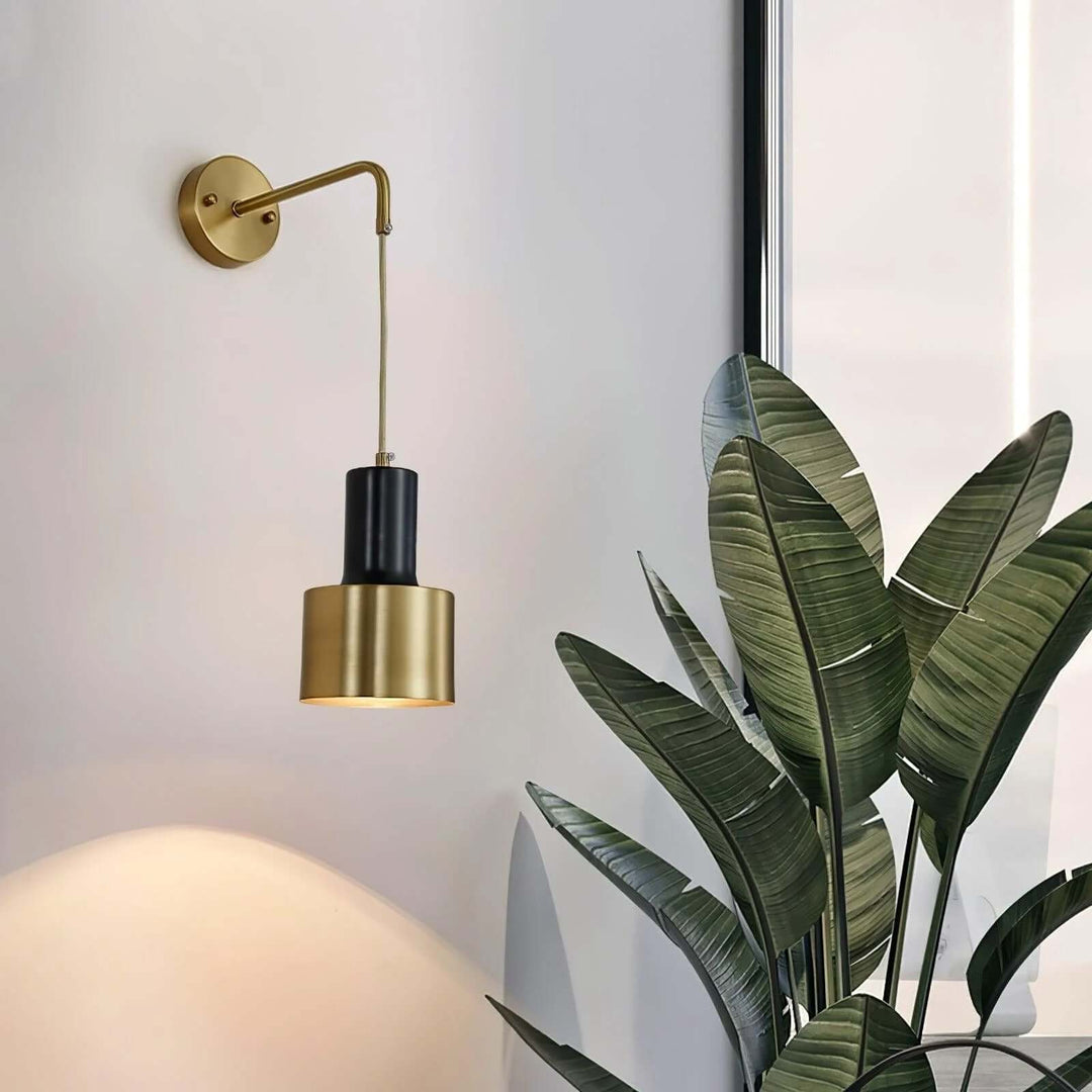 Sovinel Wall Lamp – Nordic Minimalist Brass Bedroom Light