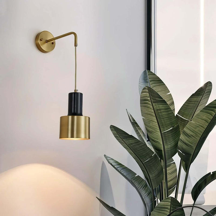 Sovinel Wall Lamp – Nordic Minimalist Brass Bedroom Light