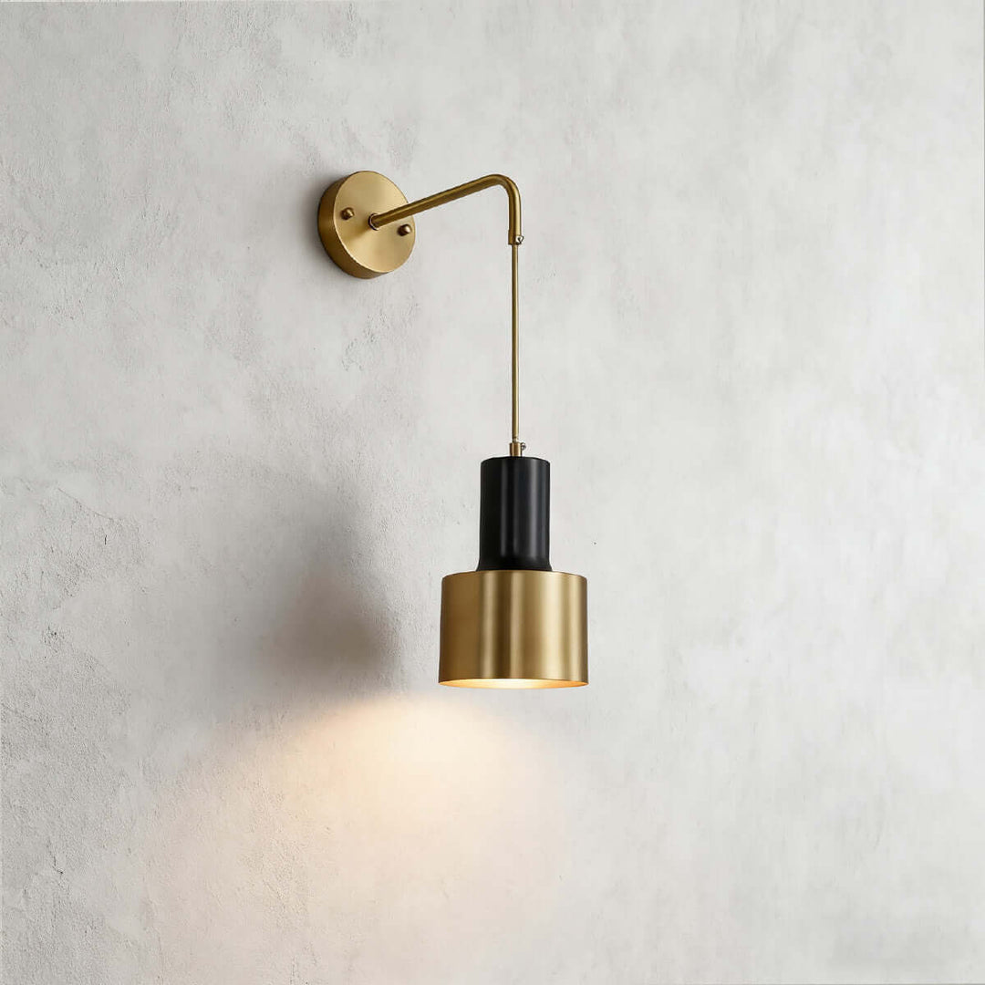 Sovinel Wall Lamp – Nordic Minimalist Brass Bedroom Light