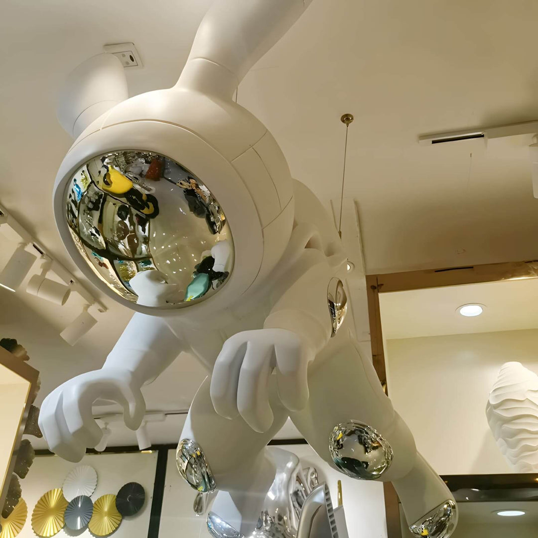 Space Rabbit Sculpture – Art Deco Resin Home Accent