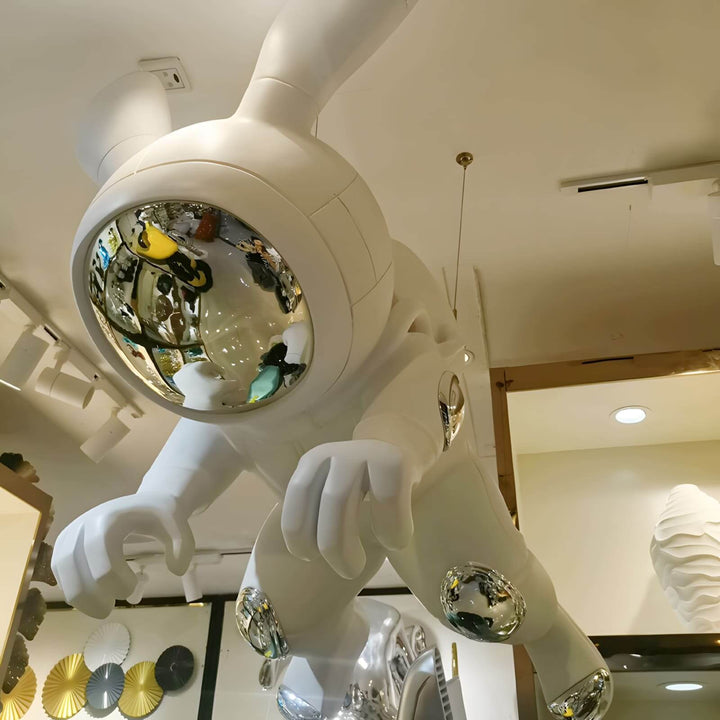 Space Rabbit Sculpture – Art Deco Resin Home Accent