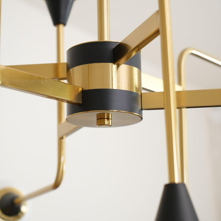 Stilnovo Chandelier | Mid-Century Modern Brass & Glass Design | Vinlighting | Vinlighting