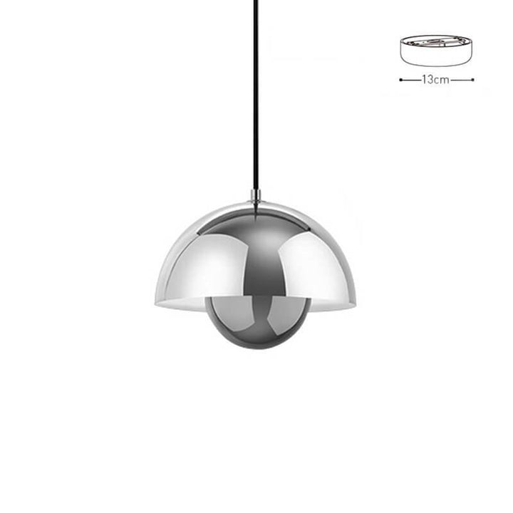 Chrome Flowerpot pendant lamp shown as a product card.