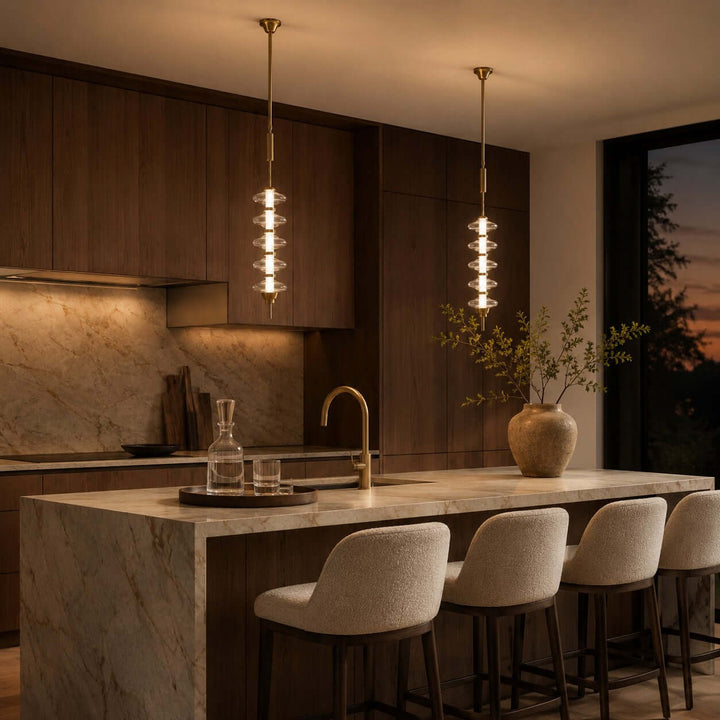Stratis Pendant Light | Glass LED Pendant Light for Kitchen Islands | Vinlighting