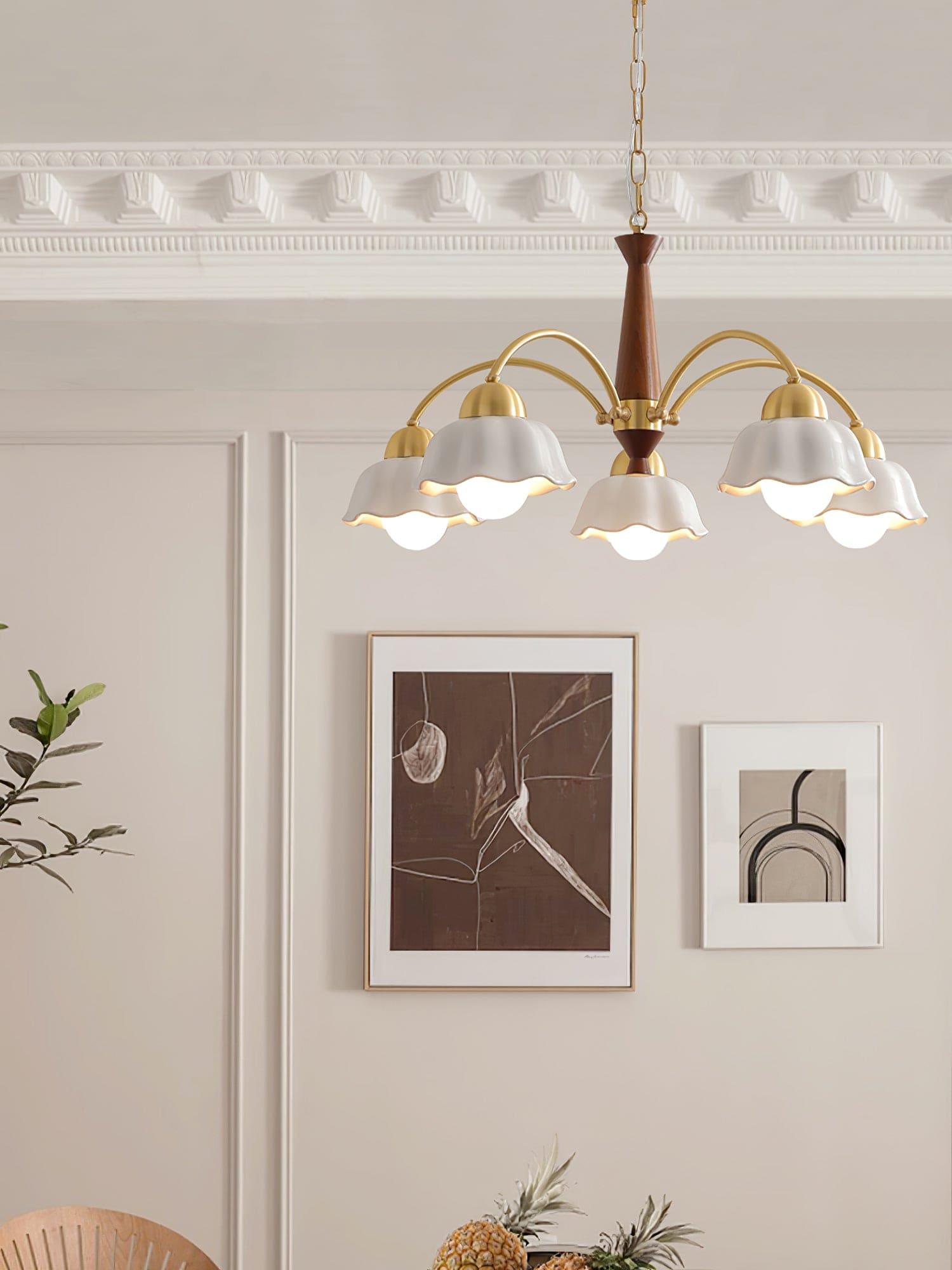 Swedish Modern Brass Chandelier - Vinlighting