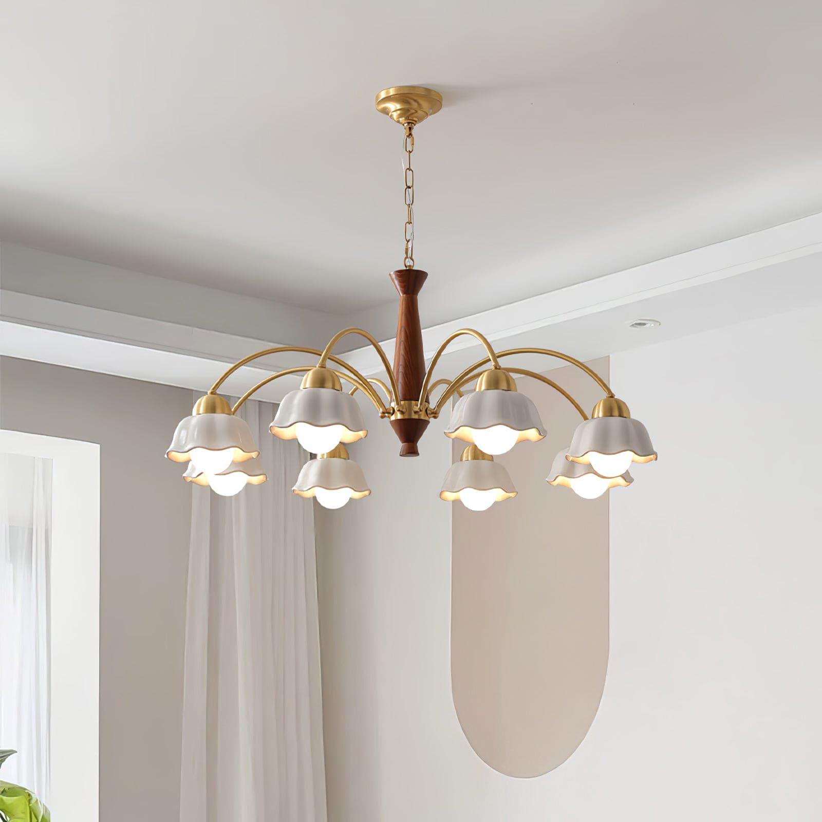 Swedish Modern Brass Chandelier - Vinlighting