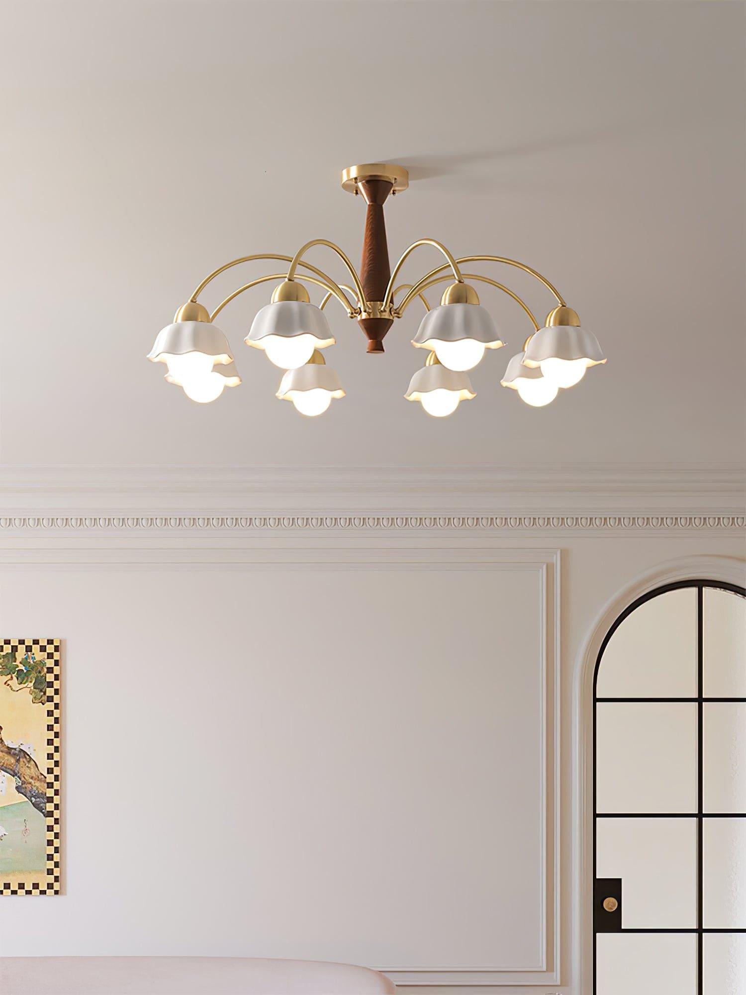 Swedish Modern Brass Chandelier - Vinlighting