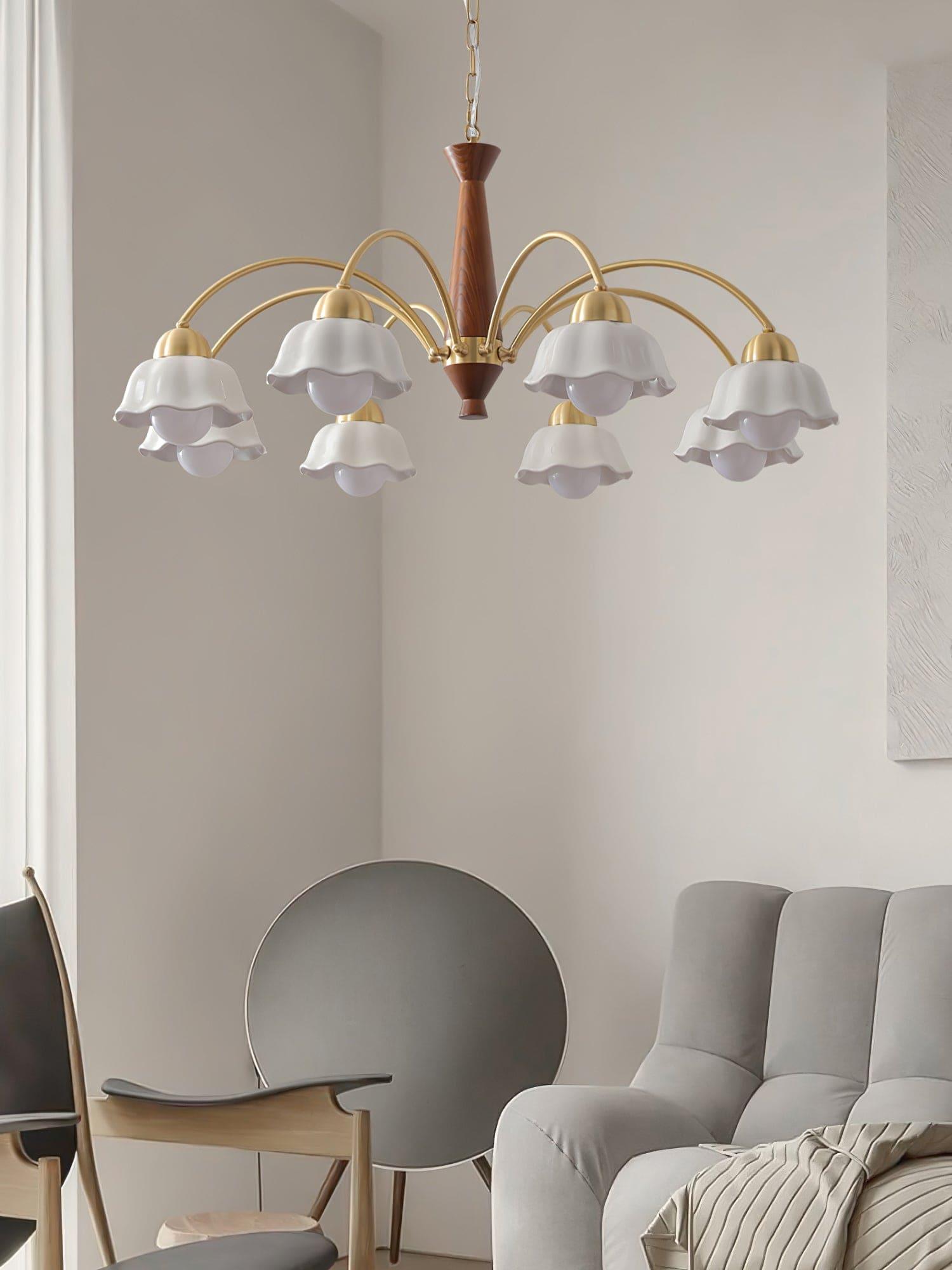 Swedish Modern Brass Chandelier - Vinlighting