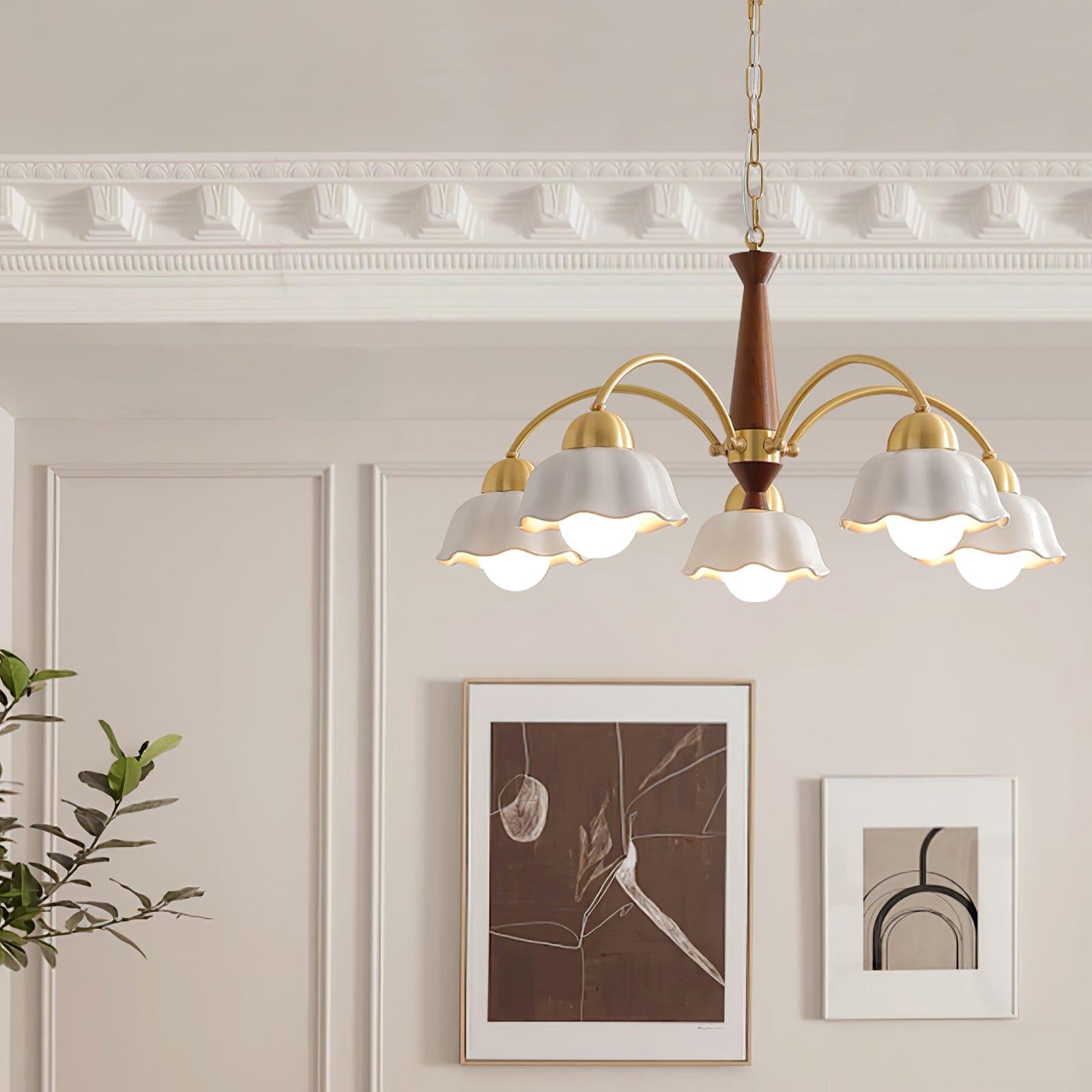 Swedish Modern Brass Chandelier - Vinlighting