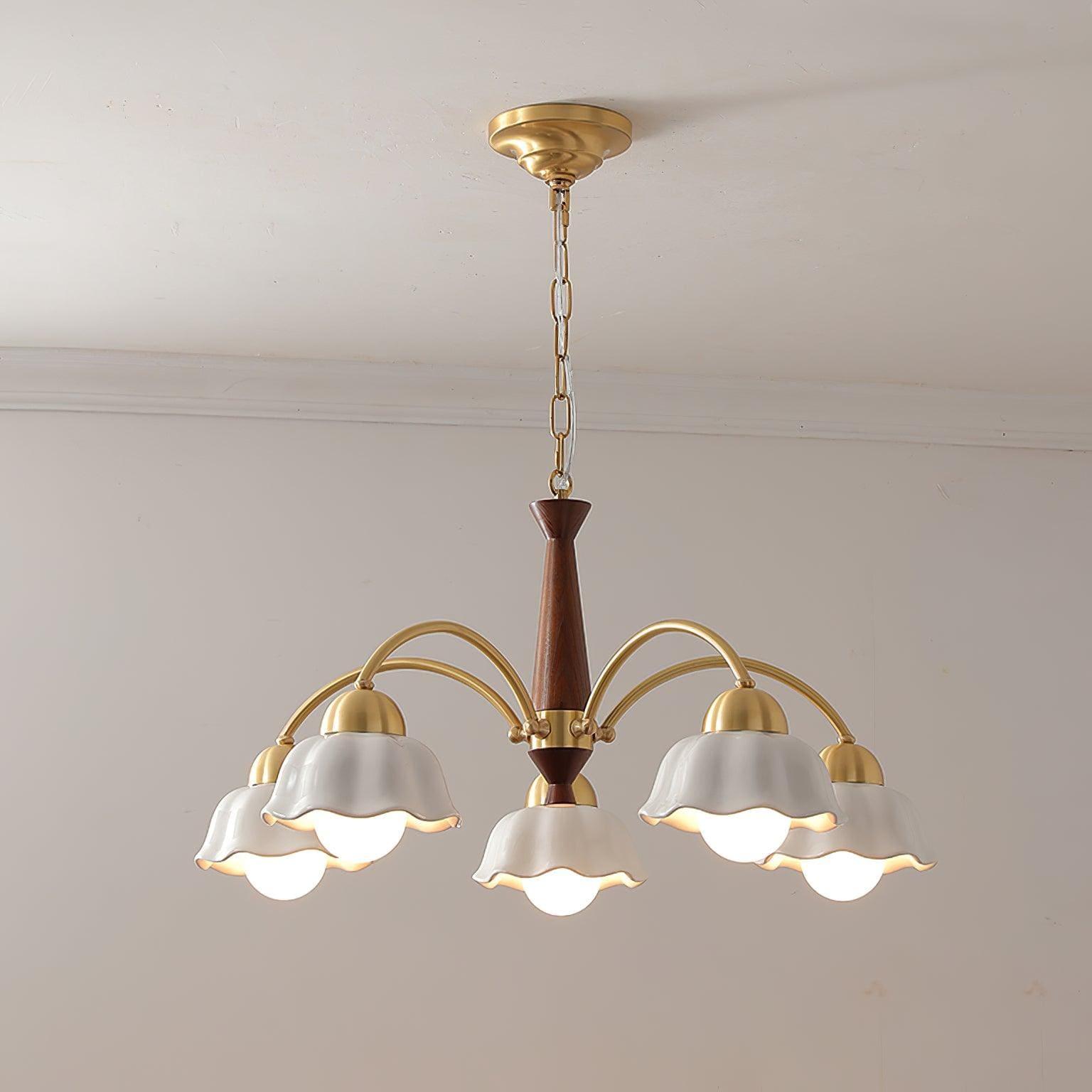 Swedish Modern Brass Chandelier - Vinlighting