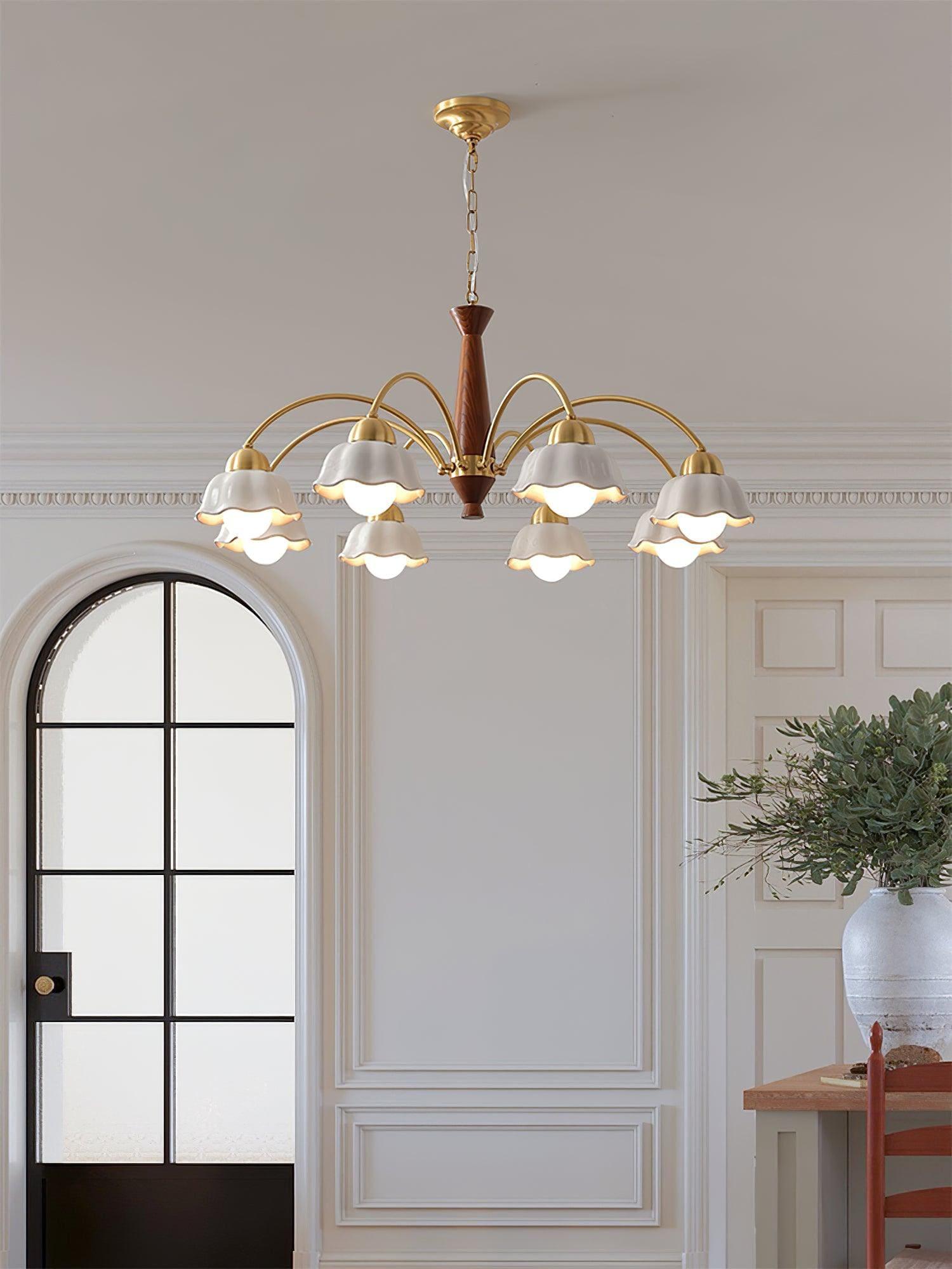 Swedish Modern Brass Chandelier - Vinlighting