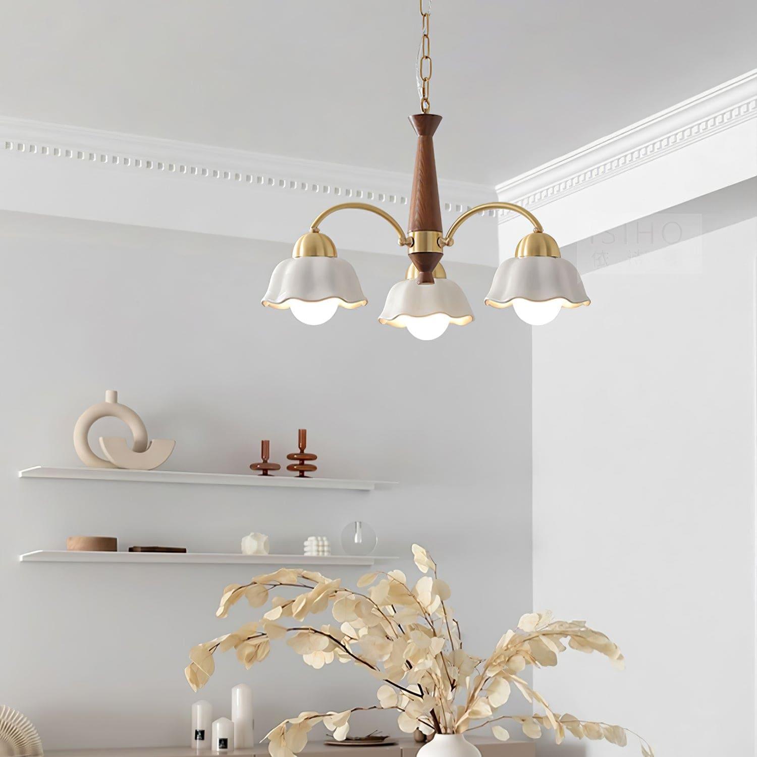 Swedish Modern Brass Chandelier - Vinlighting