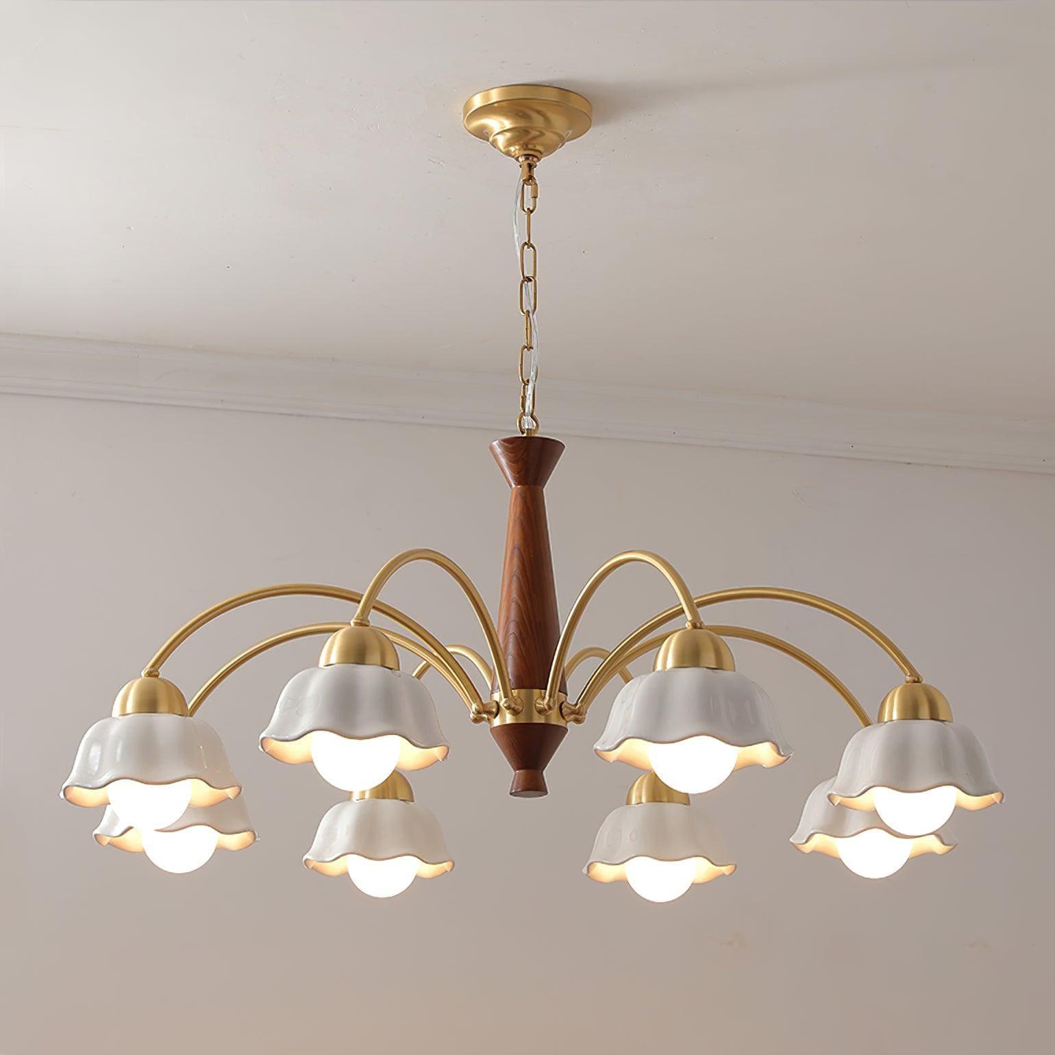 Swedish Modern Brass Chandelier - Vinlighting