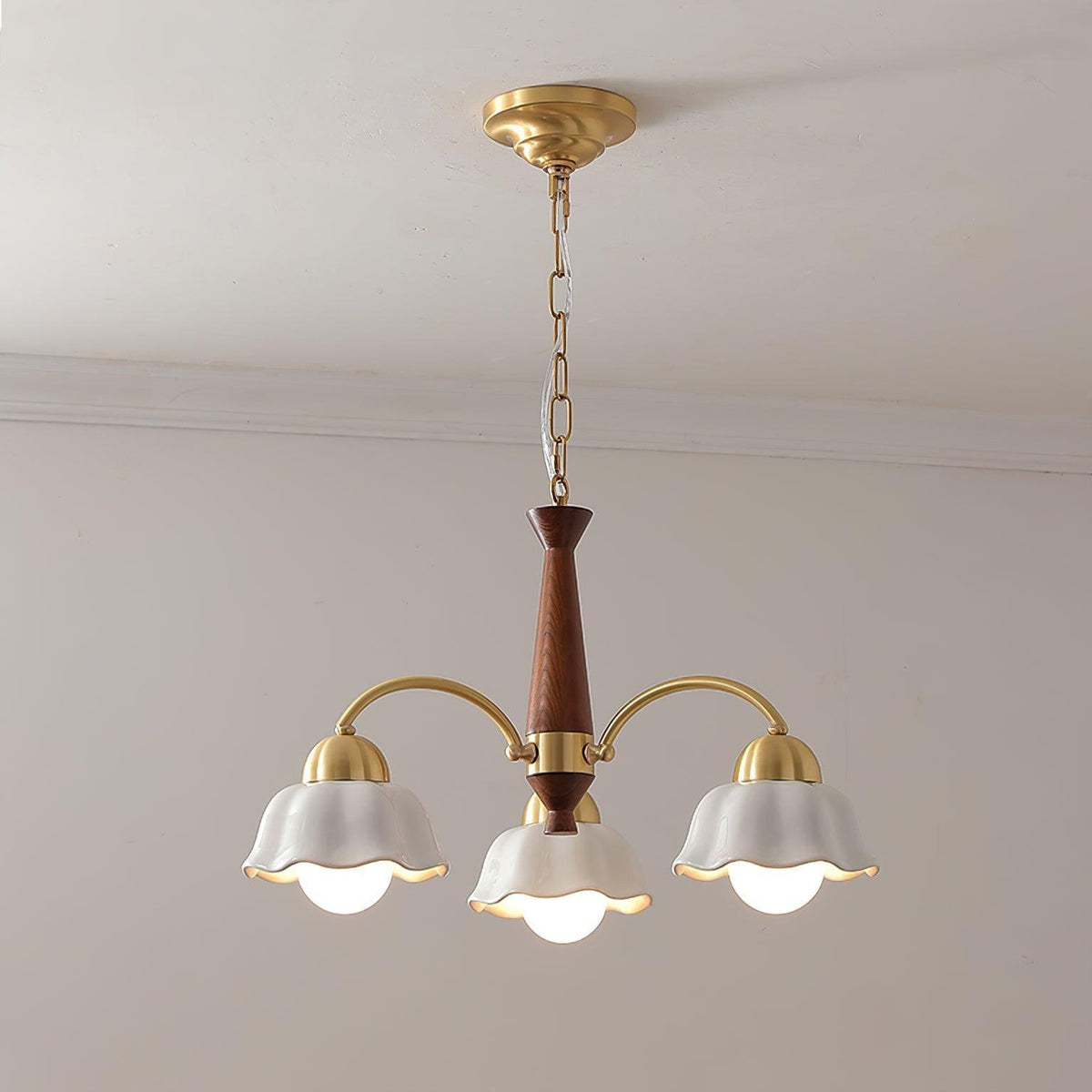 Swedish Modern Brass Chandelier - Vinlighting