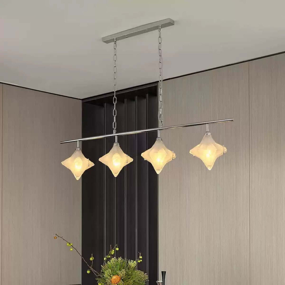 Sylume Chandelier – French Minimalist Star-Shaped Glass Lamp