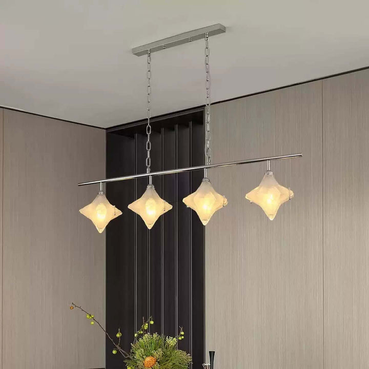 Sylume Chandelier – French Minimalist Star-Shaped Glass Lamp