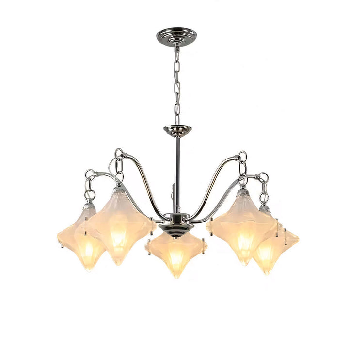 Sylume Chandelier – French Minimalist Star-Shaped Glass Lamp