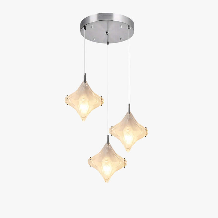 Sylume Star Chandelier - Star-Shaped Glass and Staircase Lighting