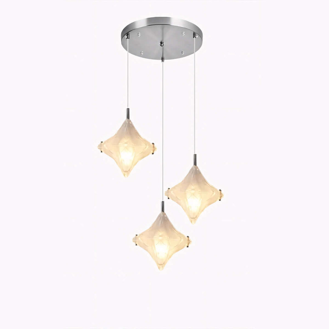 Sylume Star Chandelier - Star-Shaped Glass and Staircase Lighting