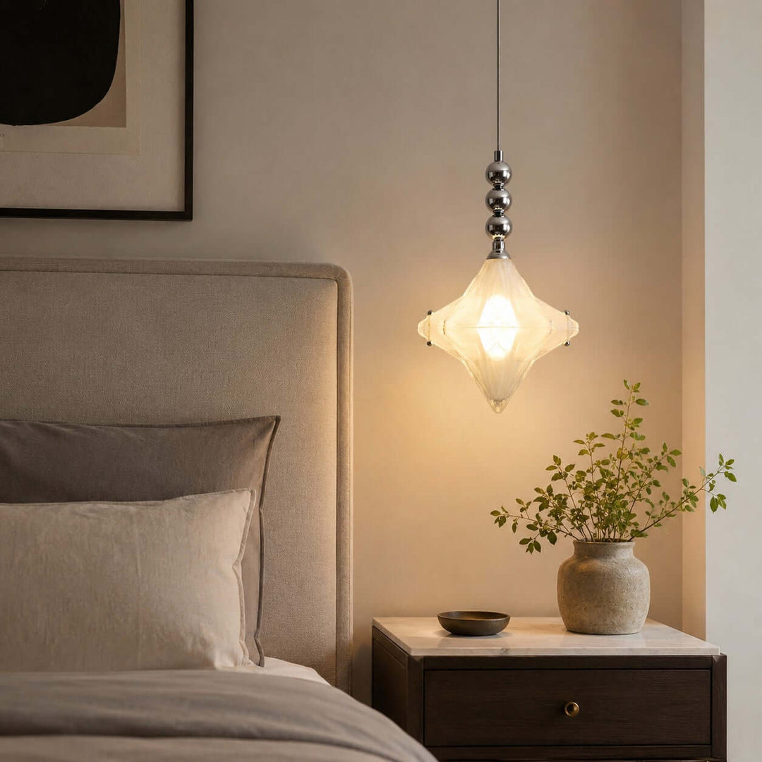 Syluna Pendant Light – Mid-Century Modern Star Glass Chandelier