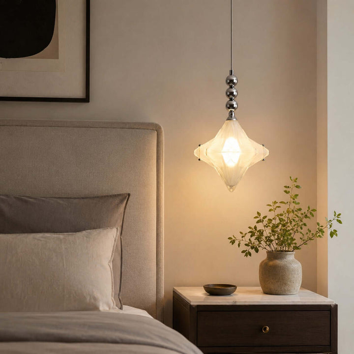 Syluna Pendant Light – Mid-Century Modern Star Glass Chandelier
