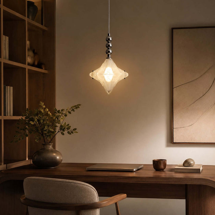 Syluna Pendant Light – Mid-Century Modern Star Glass Chandelier