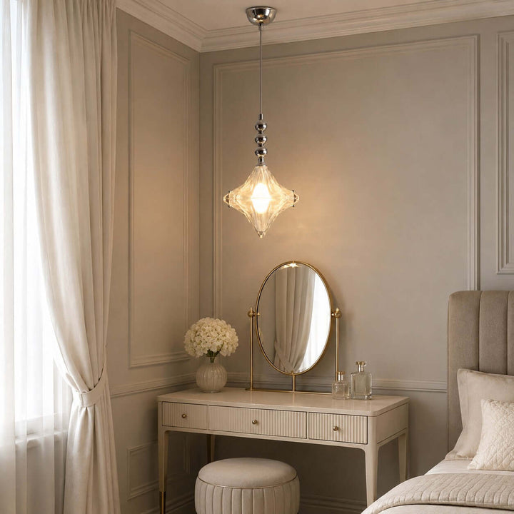 Syluna Pendant Light – Mid-Century Modern Star Glass Chandelier