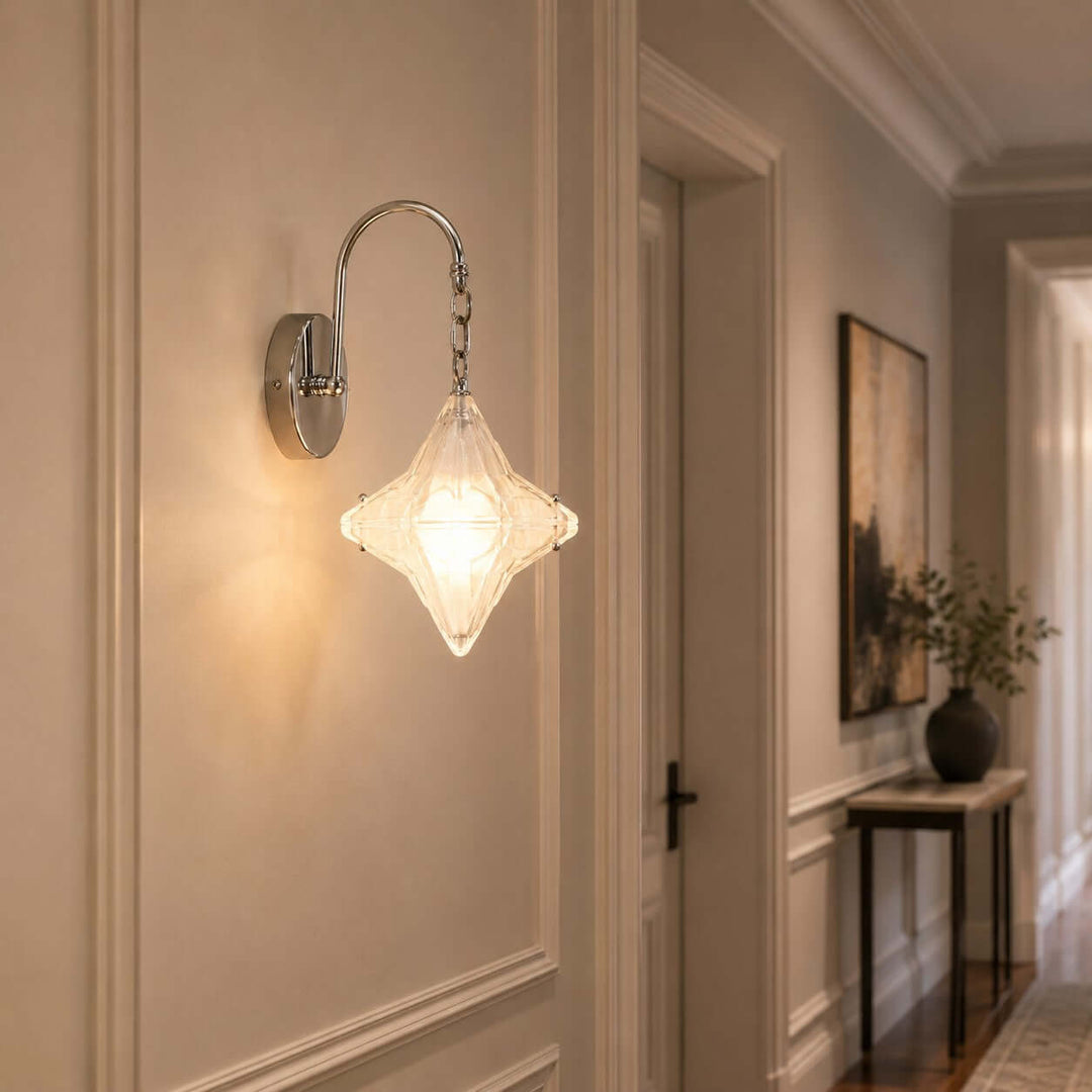 Syluna Wall Sconce | Modern Frosted Glass Wall Sconce for Hallway