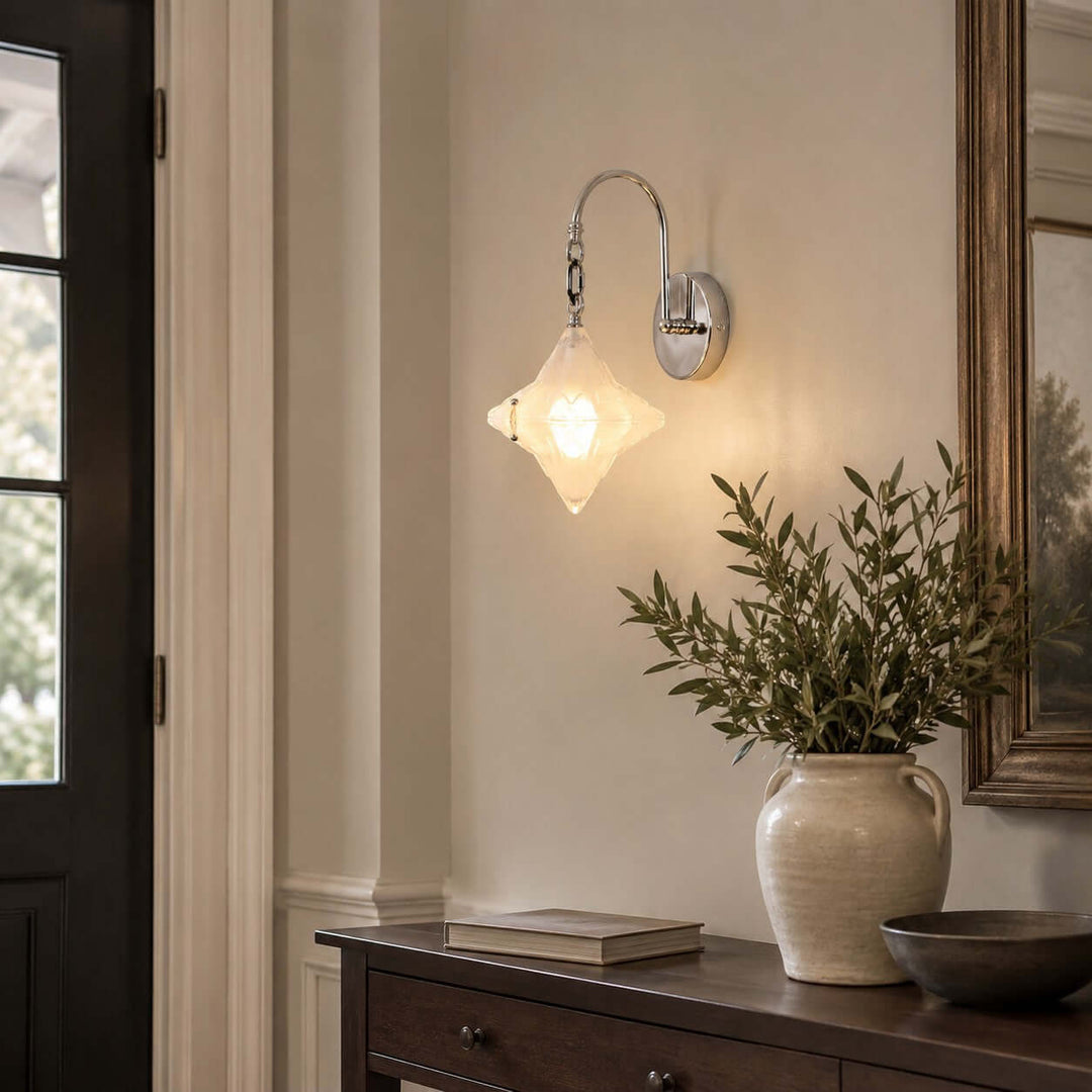 Syluna Wall Sconce | Modern Frosted Glass Wall Sconce for Hallway