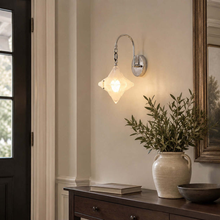 Syluna Wall Sconce | Modern Frosted Glass Wall Sconce for Hallway
