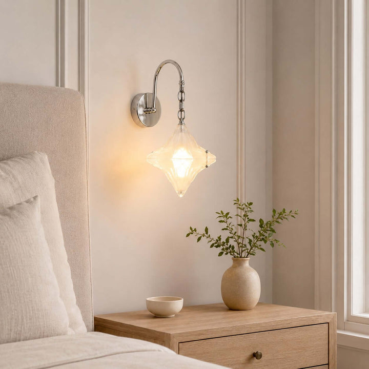 Syluna Wall Sconce | Modern Frosted Glass Wall Sconce for Hallway