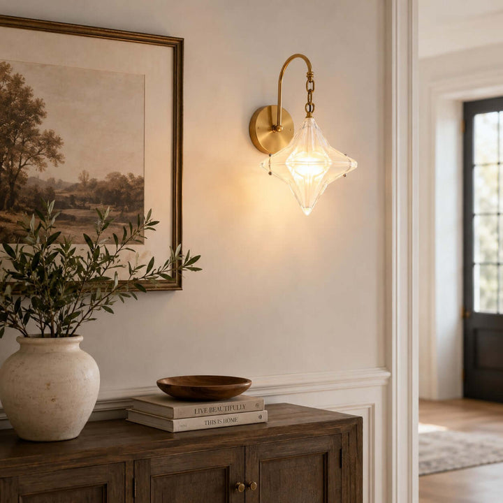 Syluna Wall Sconce | Modern Frosted Glass Wall Sconce for Hallway