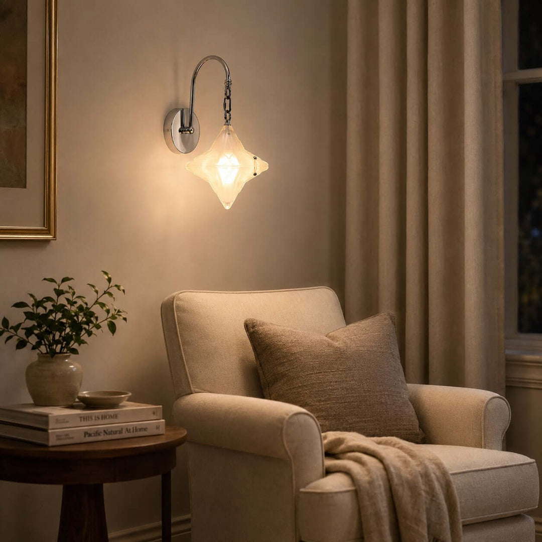 Syluna Wall Sconce | Modern Frosted Glass Wall Sconce for Hallway